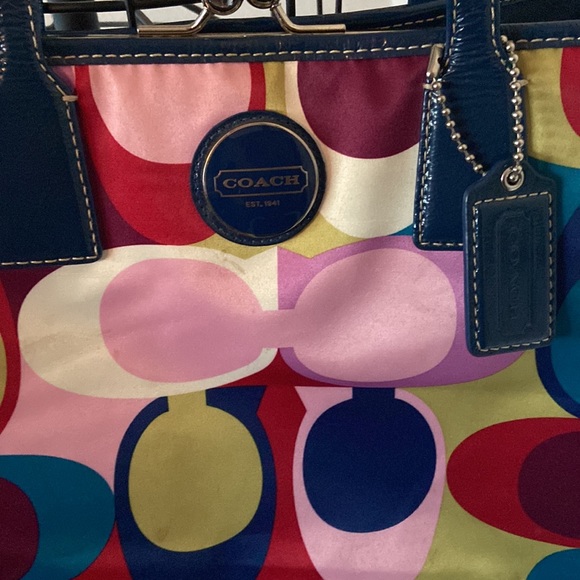Multi Color Coach Purse - Picture 3 of 16